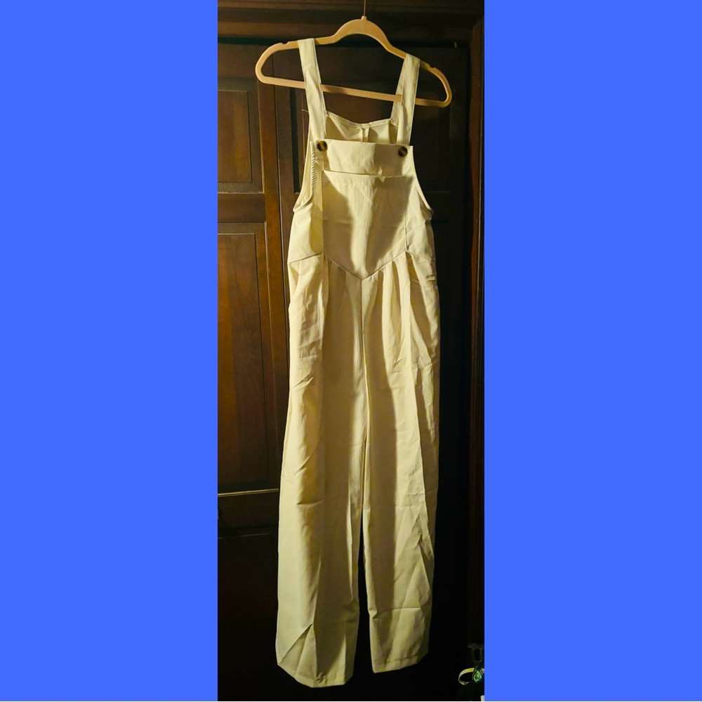 🔥dressy cream overalls🔥